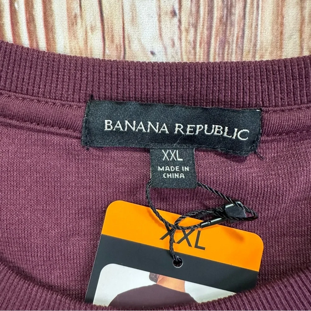 Banana Republic Men’s Textured‎ Double Knit Crew Pullover Long Sleeve Shirt XXL